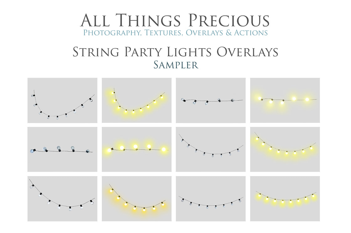 STRING LIGHTS - FESTOON - Digital Overlays
